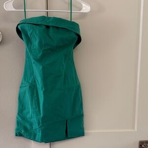 Chic Strapless Green Dress